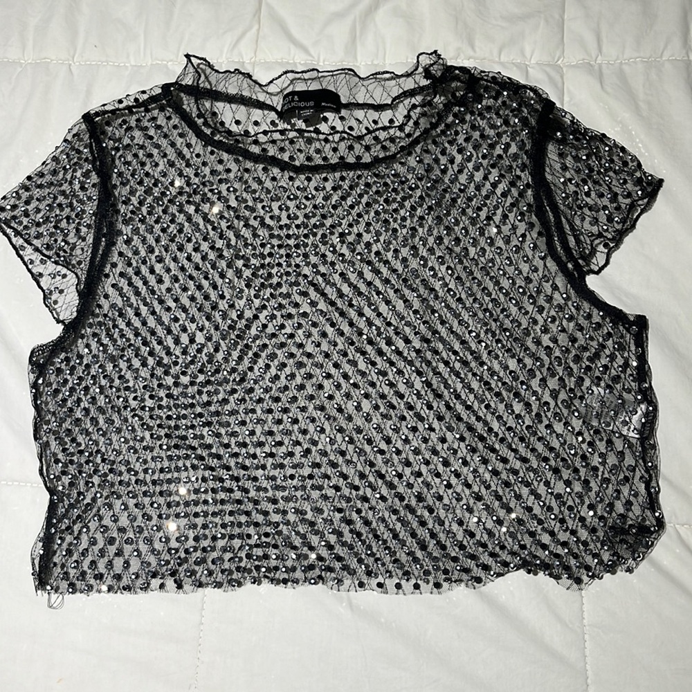 See through black top